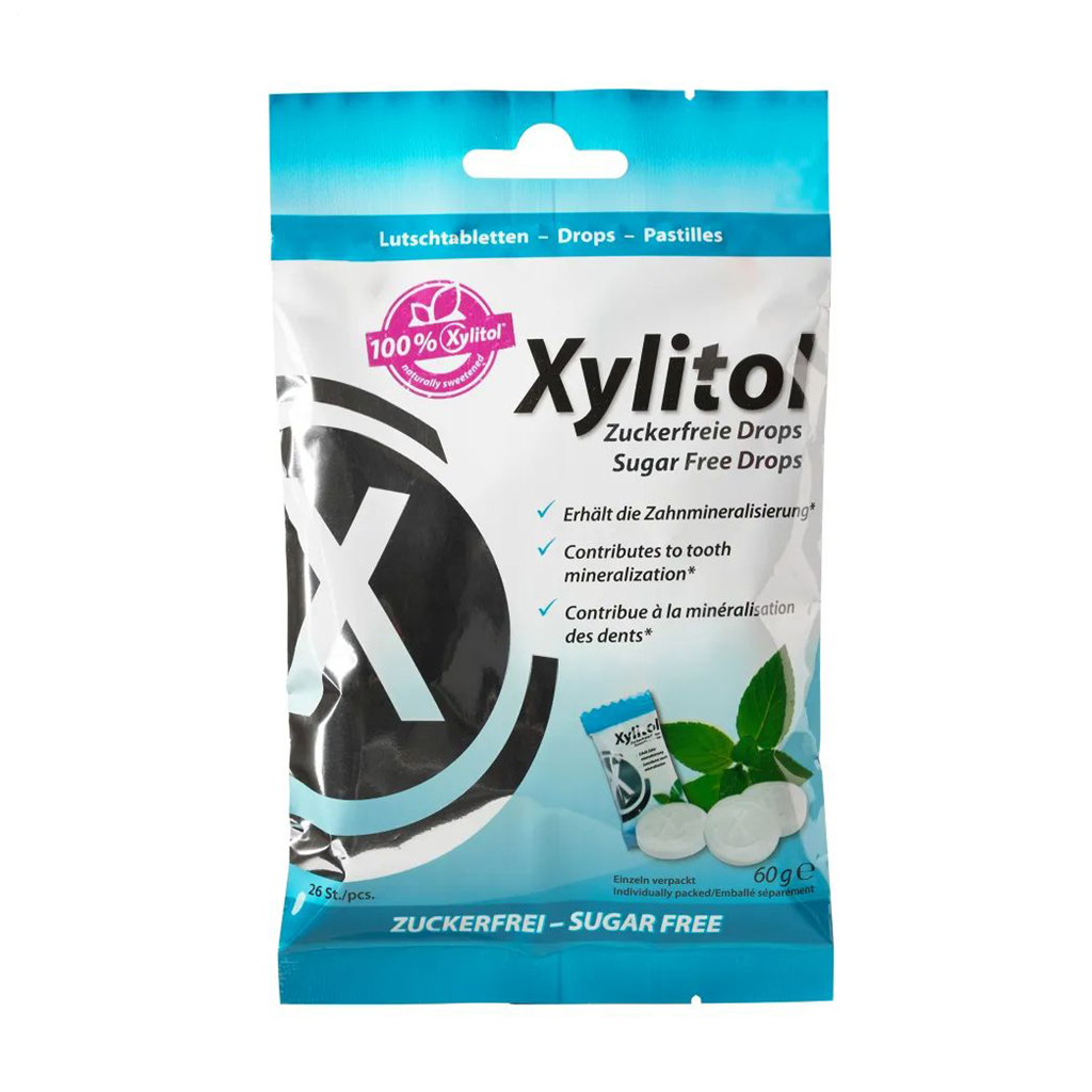 Льодяники Miradent Xylitol Drops М'ята, з ксилітолом, 26 шт